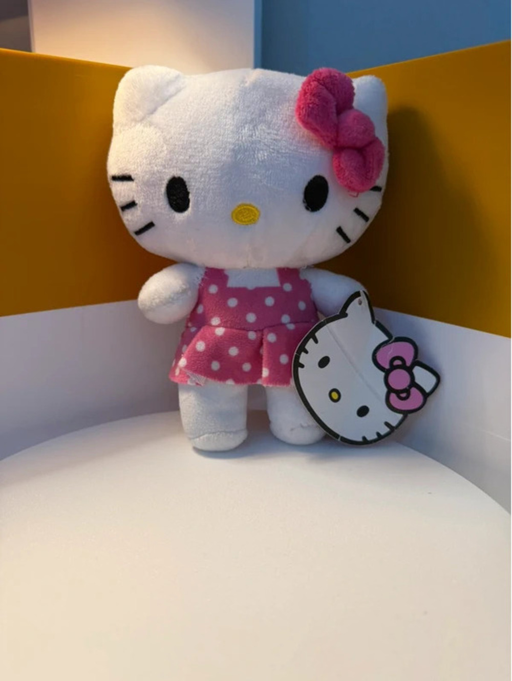 Hello Kitty Sanrio 6” Plush Pink Polka Dot Dress With Tag
